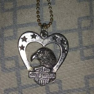 Vintage Harley Davidson necklace and pendant.